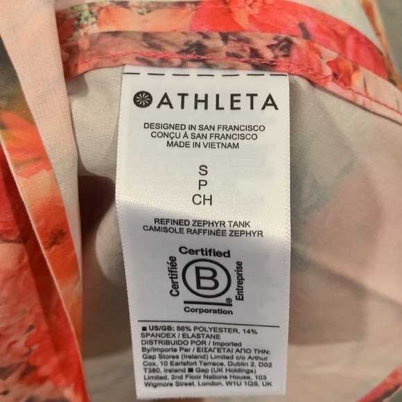 Athleta‎ Zephyr Refined Tank, Renewed Bloom Spring Pink, Size S NWT #798902 - Picture 9 of 14